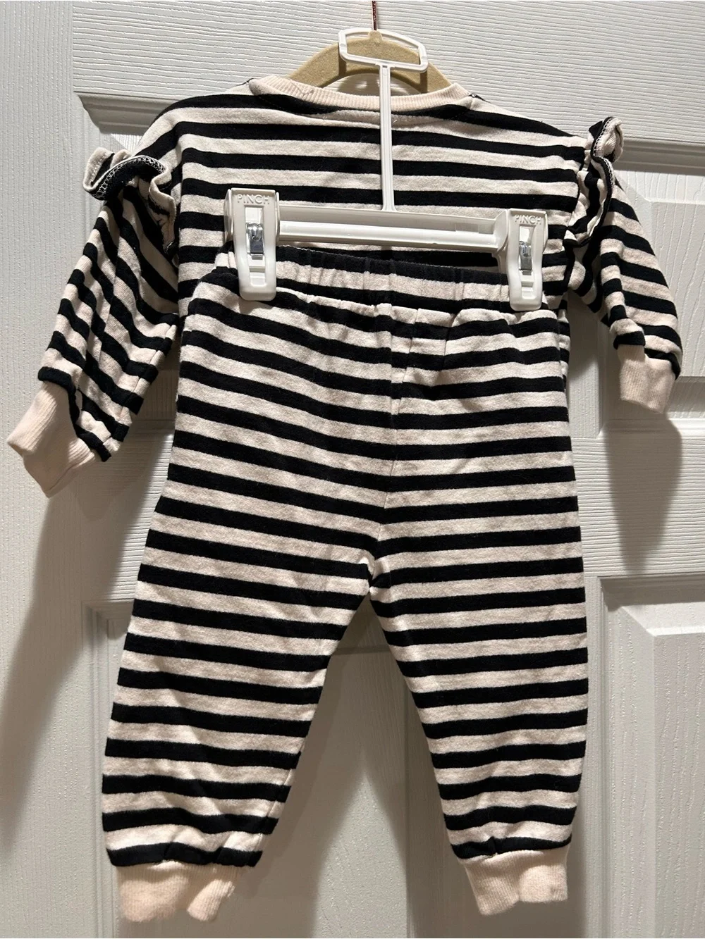 Halloween Spooky Black & Cream Striped Kids Set